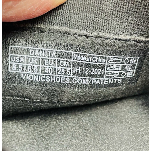 Vionic Womens Danita Sandals Womens 8.5 Black Buckle Slingback Comfort Thongs - Picture 7 of 8